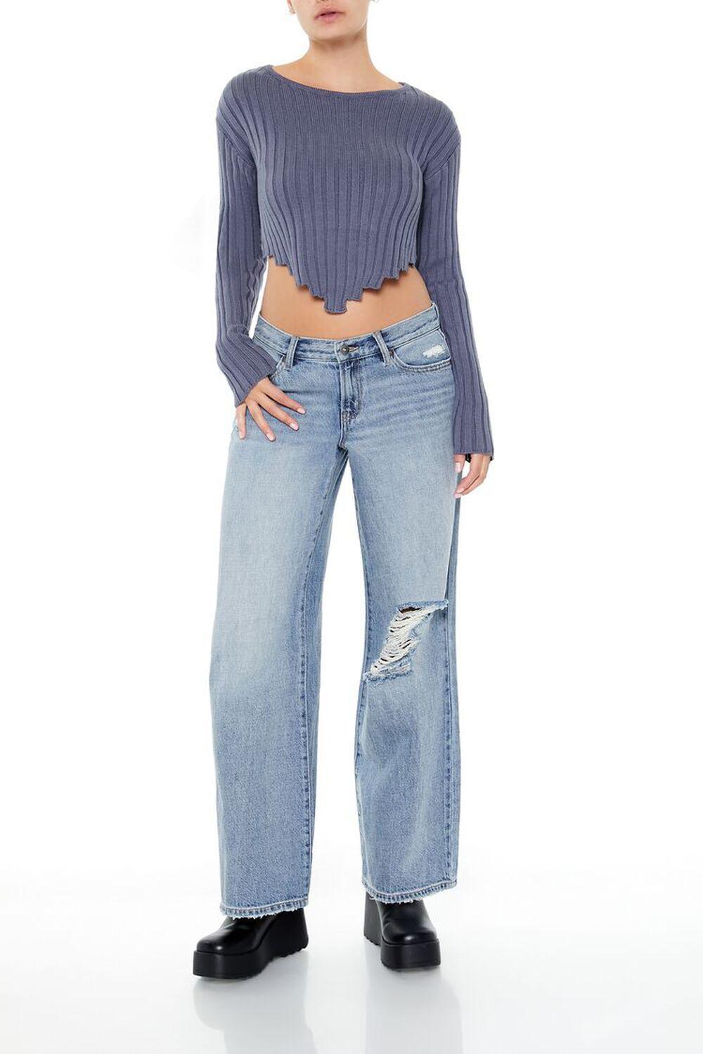 Sharkbite Cropped Sweater | Forever 21 Product Image