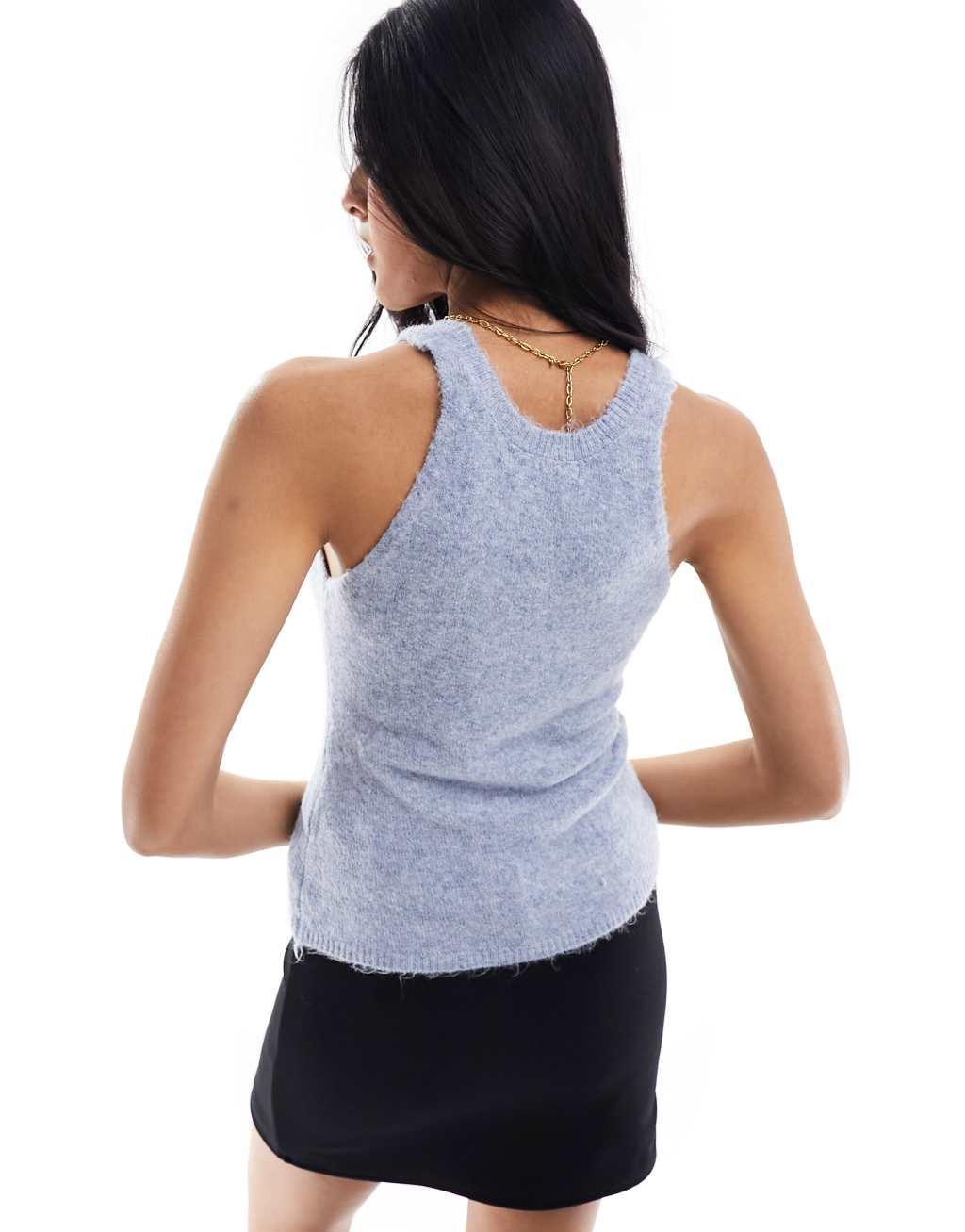 Pull&Bear knitted tank top in blue - part of a set Product Image