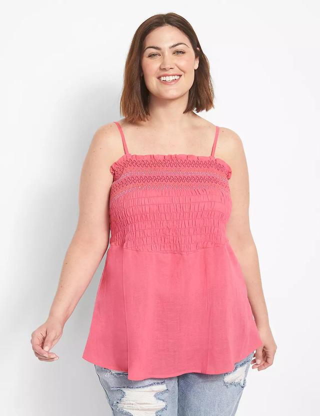 Classic Square-Neck Smocked Tank Product Image