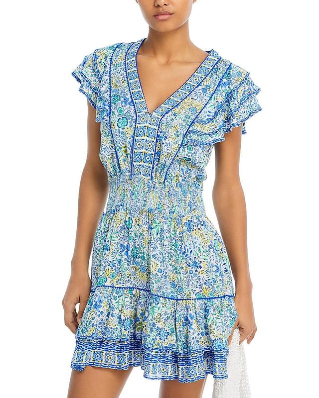 Womens Camila Floral Ruffled Minidress Product Image