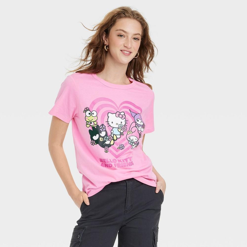 Womens Hello Kitty and Friends Heart Short Sleeve Graphic T-Shirt Product Image