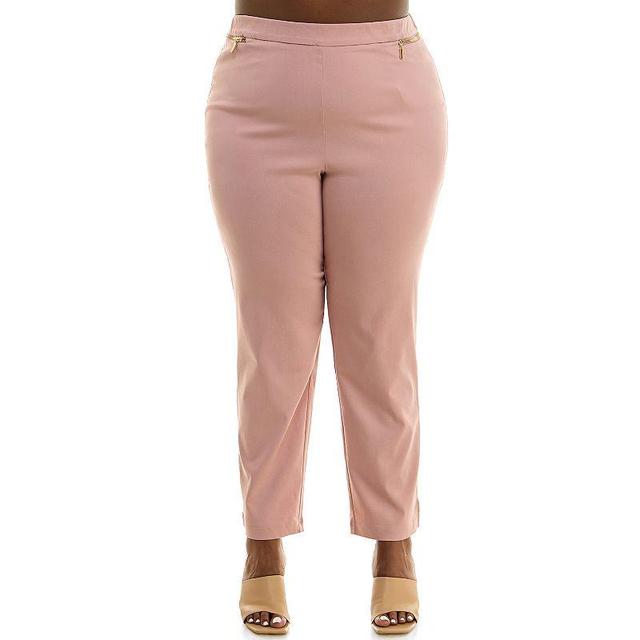 Plus Size Nina Leonard Ankle Length Millennium Pants, Womens Product Image