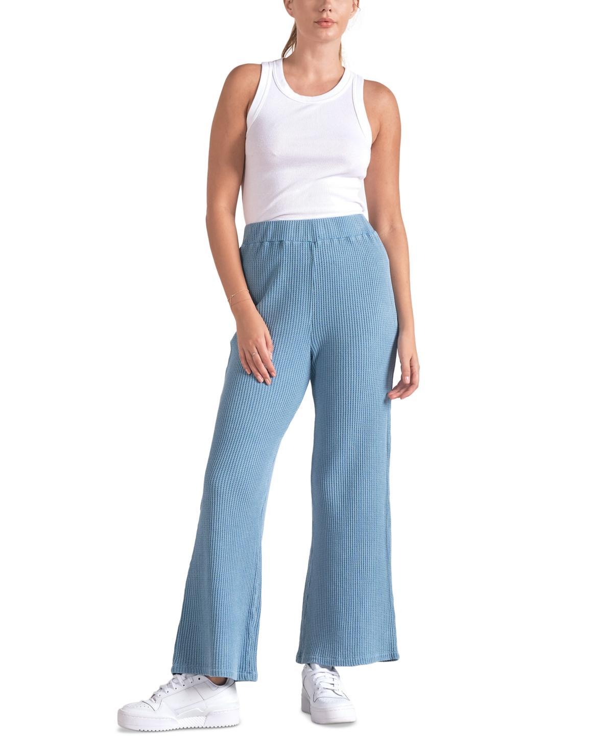 Elan Womens Waffle-Knit Pull-On Pants Product Image