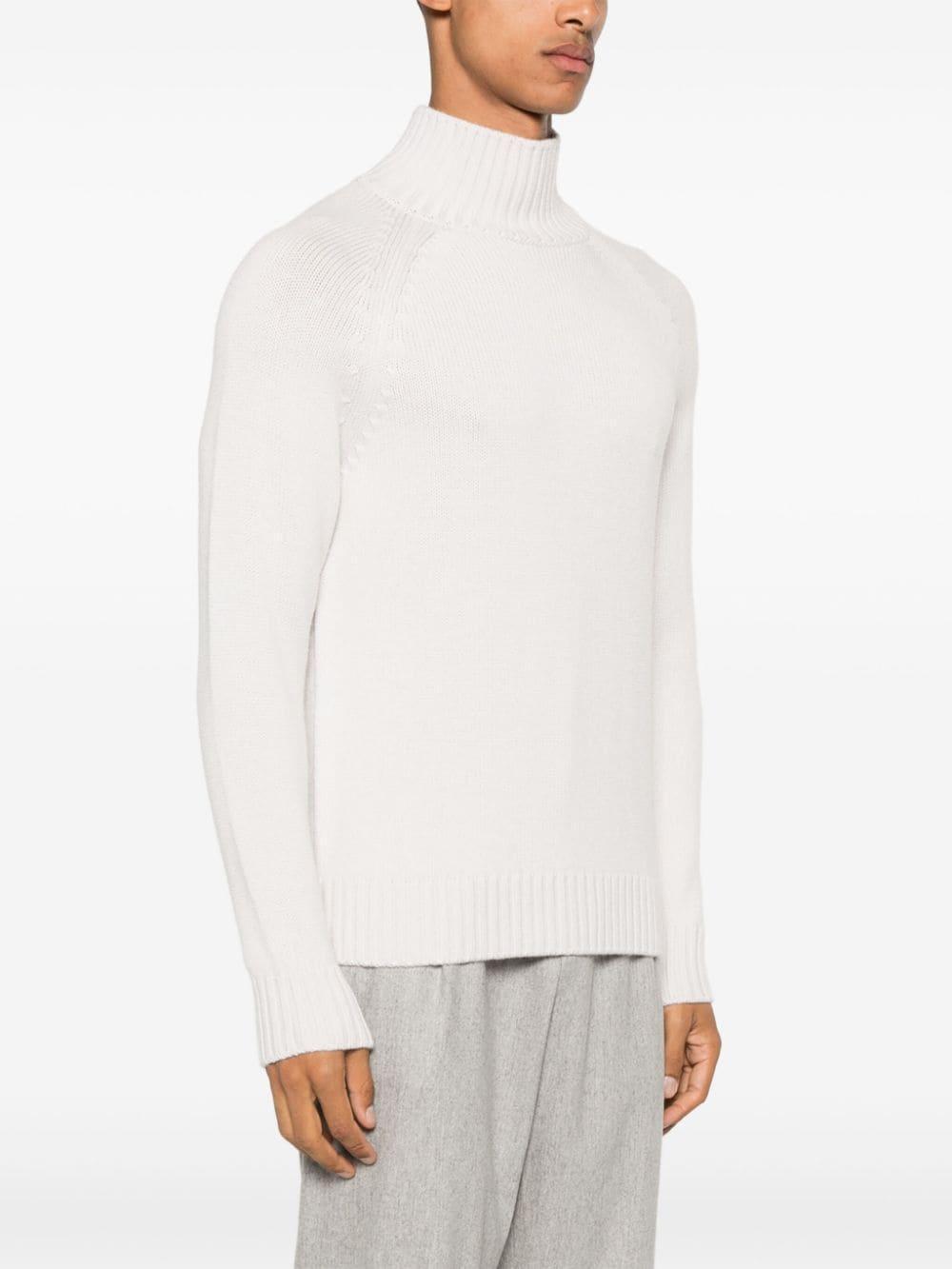 Wool Sweater In White Product Image