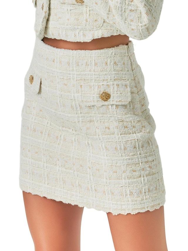 Womens Tweed Mini Skirt Product Image