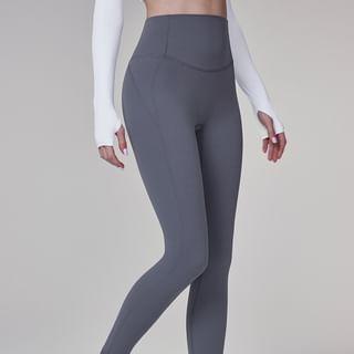 High Waist Plain Sports Leggings product image