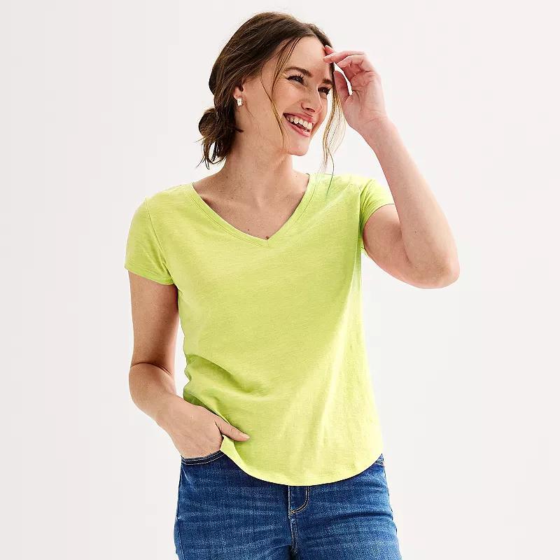 Womens Sonoma Goods For Life Everyday Short Sleeve V-Neck Tee Product Image