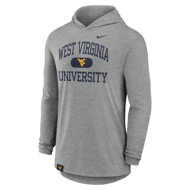 West Virginia Mountaineers Blitz Nike Mens Dri-FIT College Long-Sleeve Hooded T-Shirt Product Image