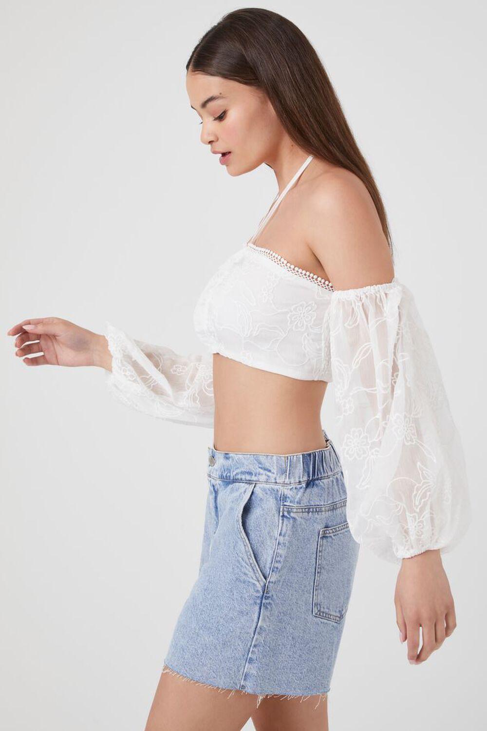 Off-the-Shoulder Halter Crop Top | Forever 21 Product Image