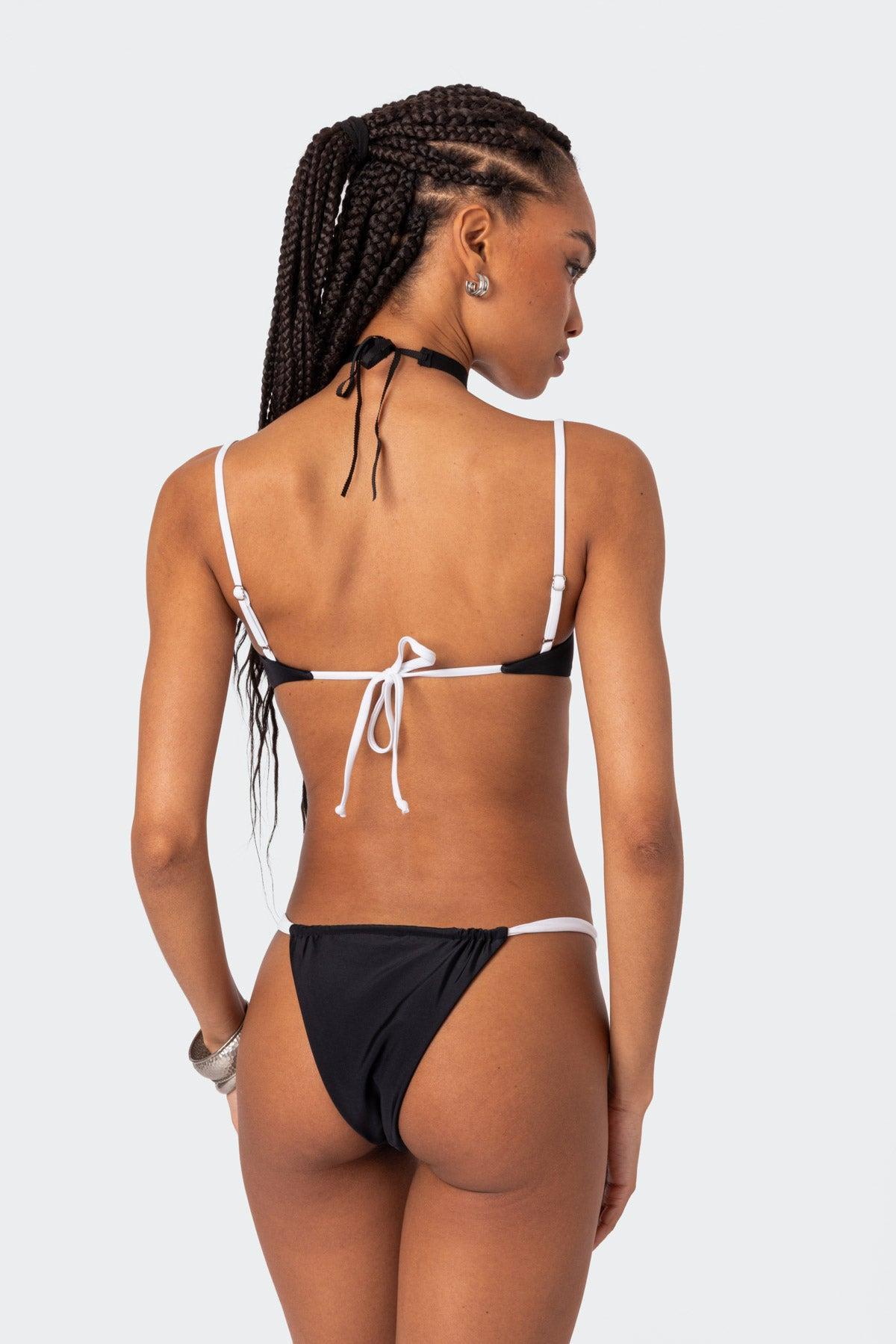 Leanna Contrast Cupped Bikini Top Product Image