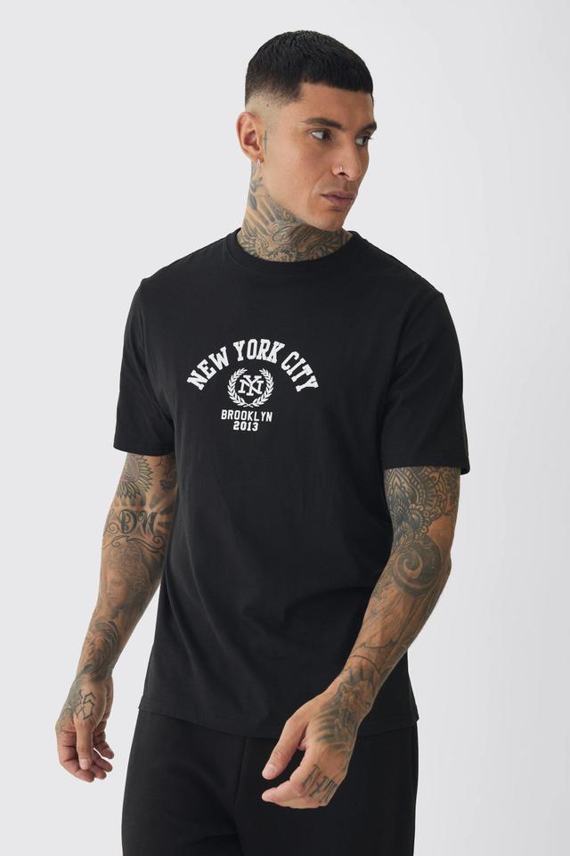 Tall New York City Varsity T-Shirt | boohooMAN USA Product Image