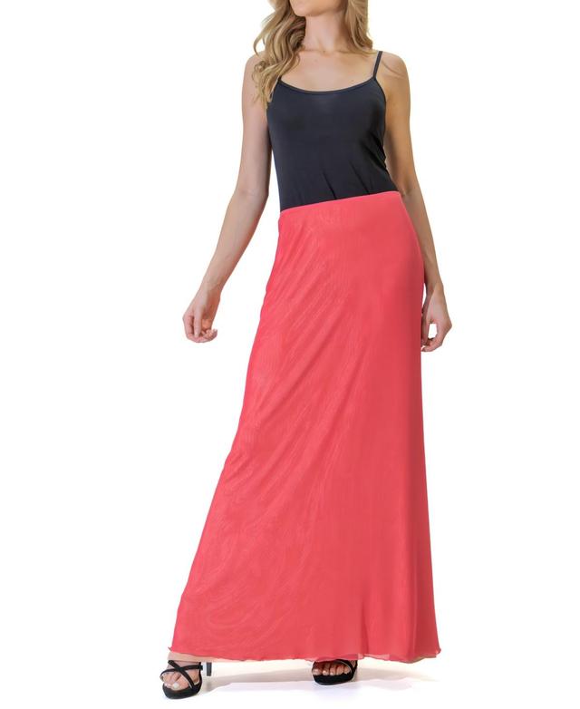 24seven Comfort Apparel Womens Elastic Waist Dressy Maxi Skirt Product Image