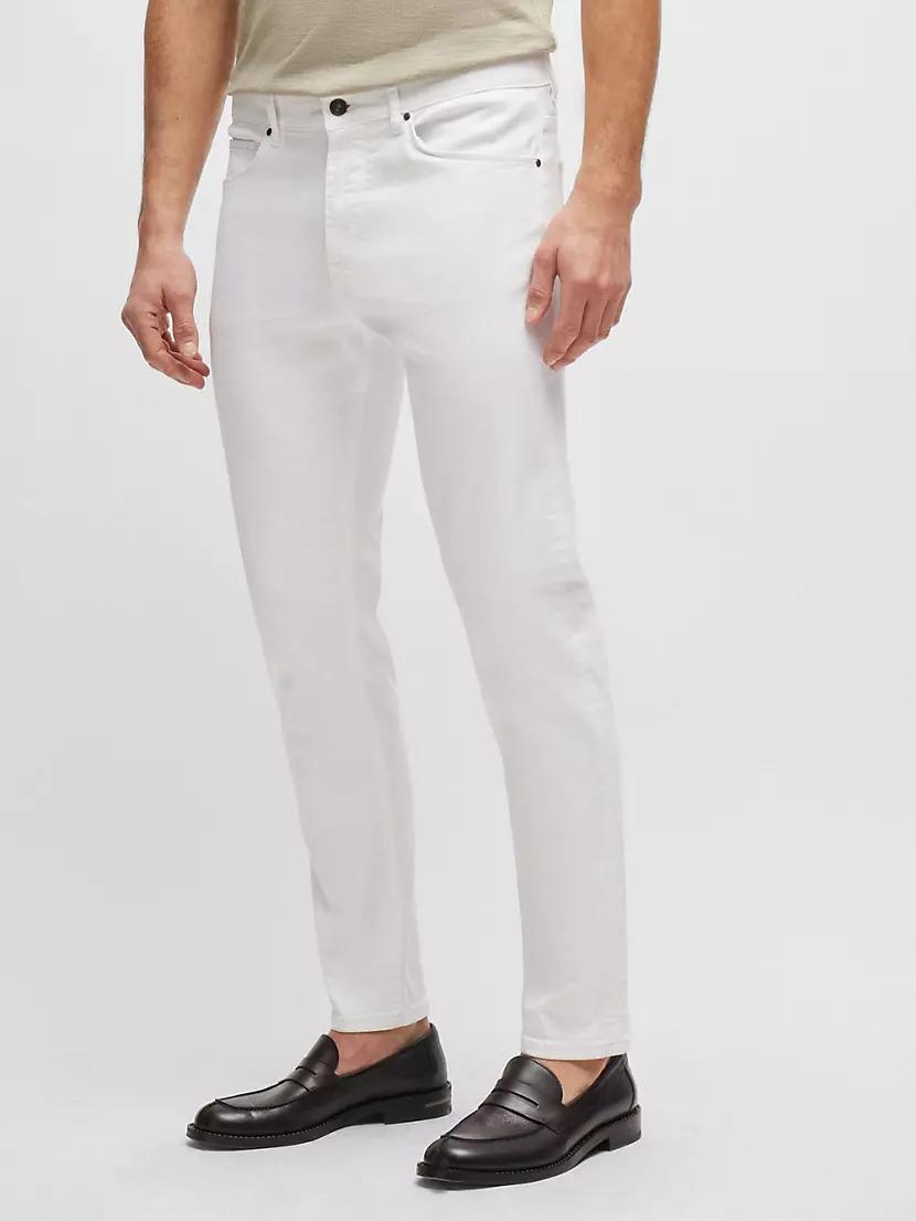 Tapered Fit Jeans in Italian Stretch Denim Product Image