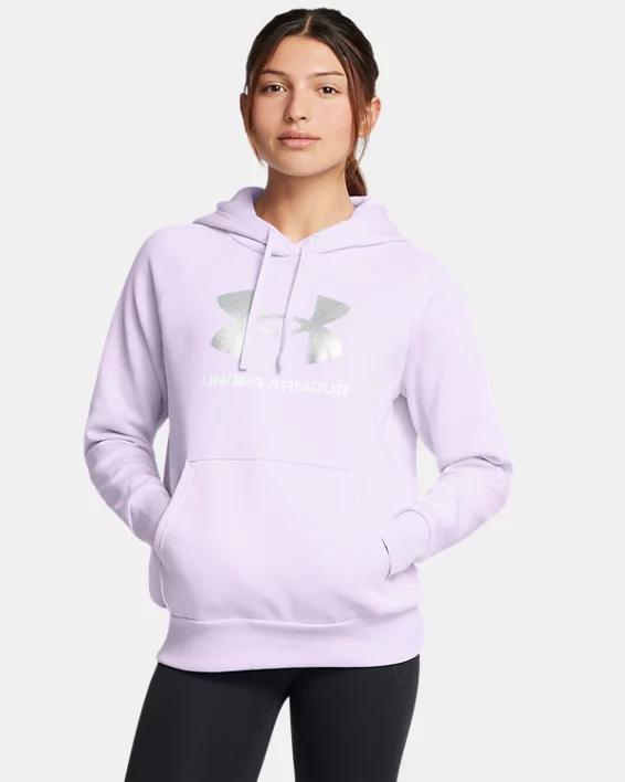 Womens UA Rival Fleece Glitter Big Logo Hoodie Product Image