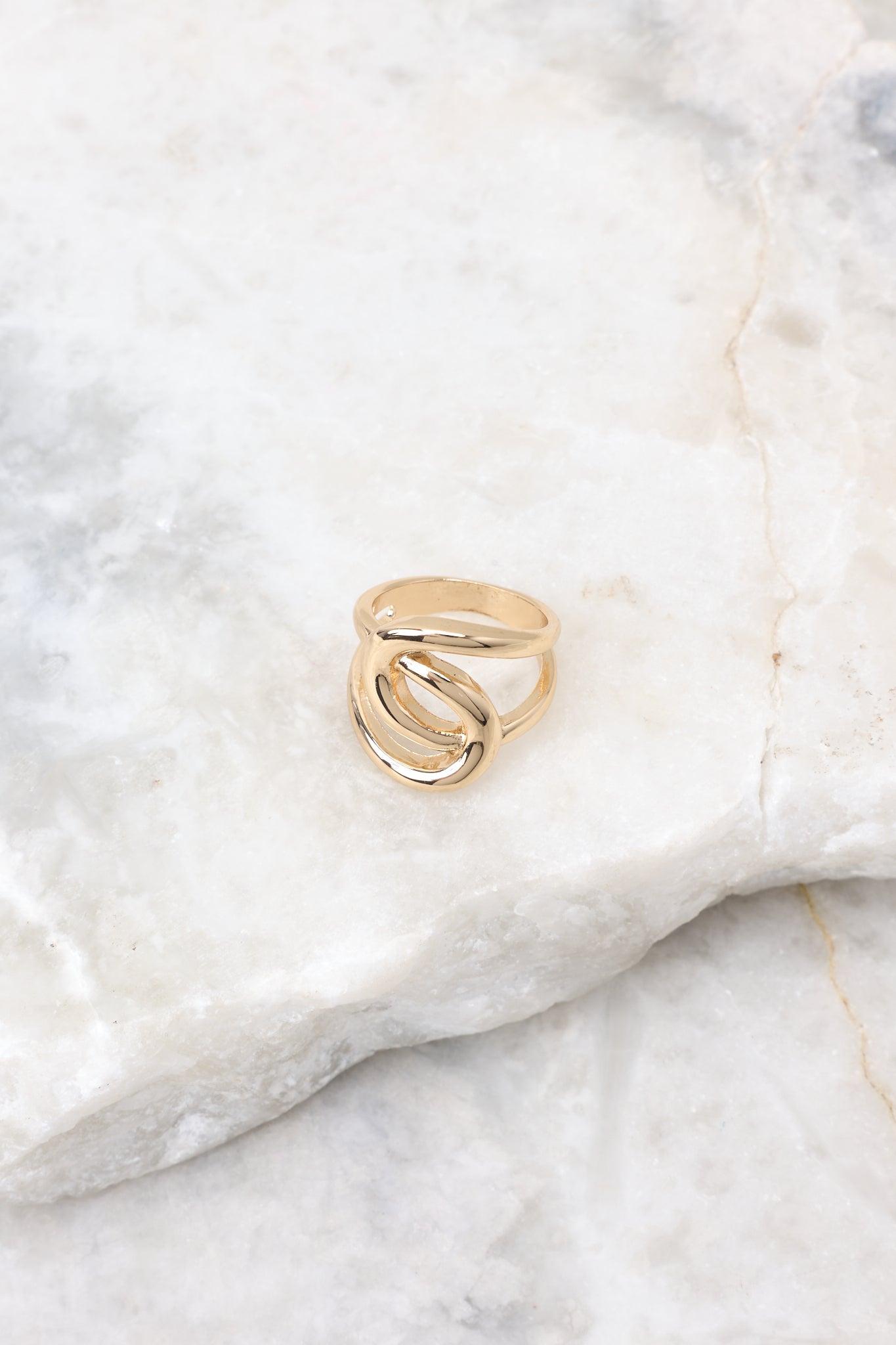 Twisted Romance Gold Ring Product Image