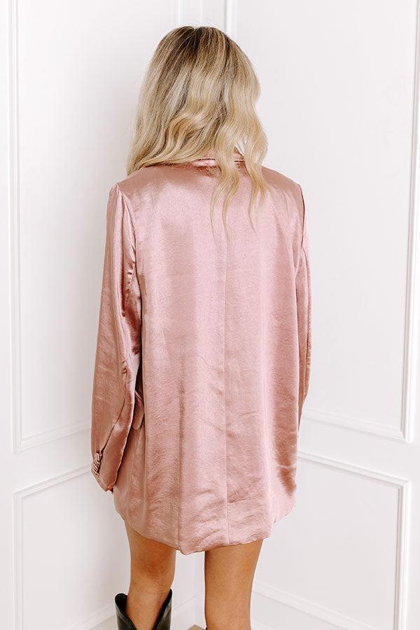 Chic Cityscape Satin Blazer Product Image