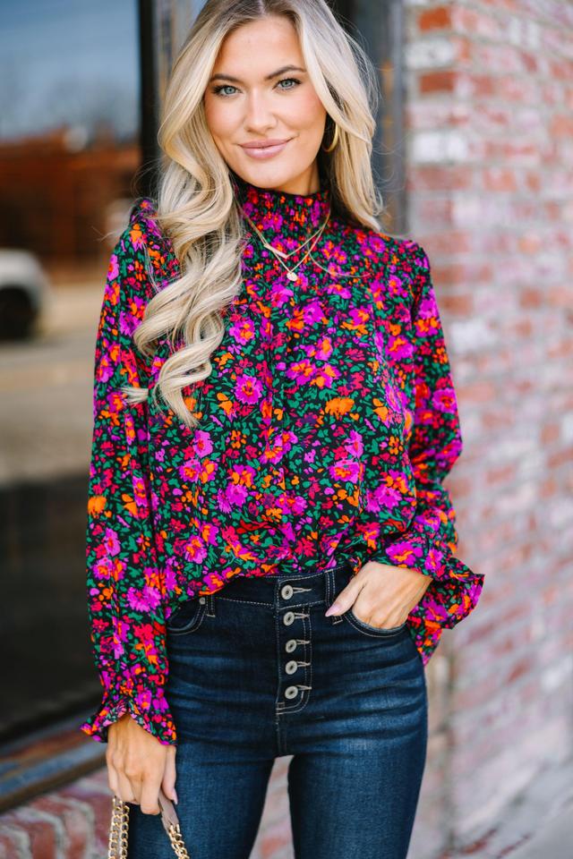 Make It Yours Black Ditsy Floral Blouse Female Product Image