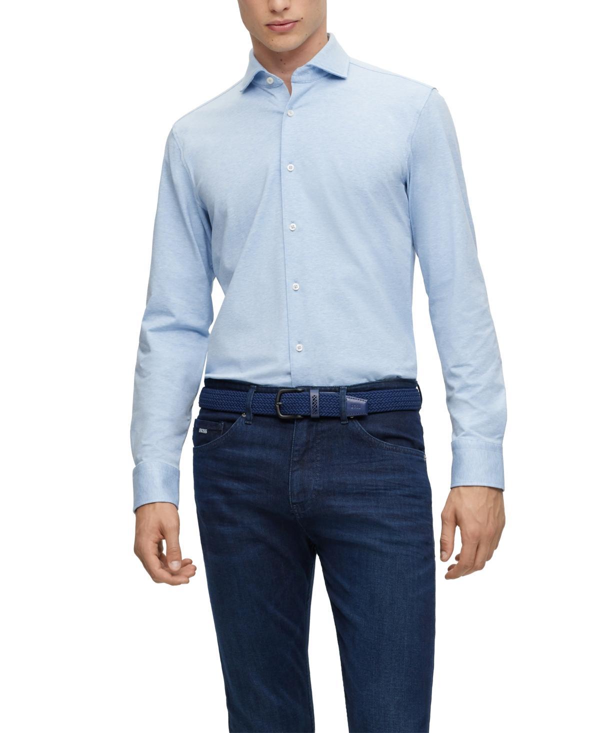 Mens Casual-Fit Shirt In Stretch Cotton Product Image