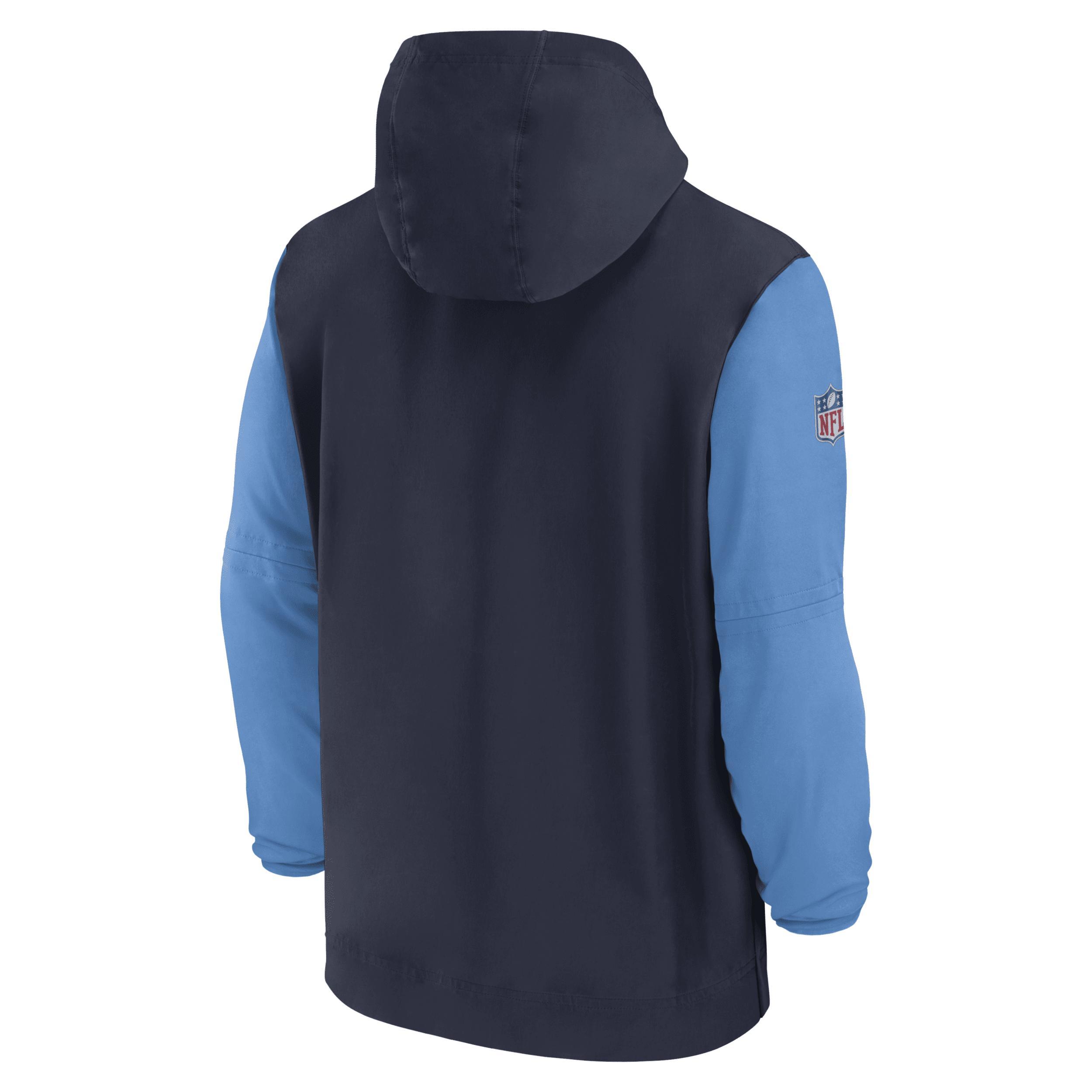 Tennessee Titans Sideline Pre-Game Player Nike Men's NFL 1/2-Zip Hooded Jacket Product Image