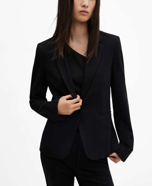 Women's Blunt Stitching Fitted Blazer Product Image