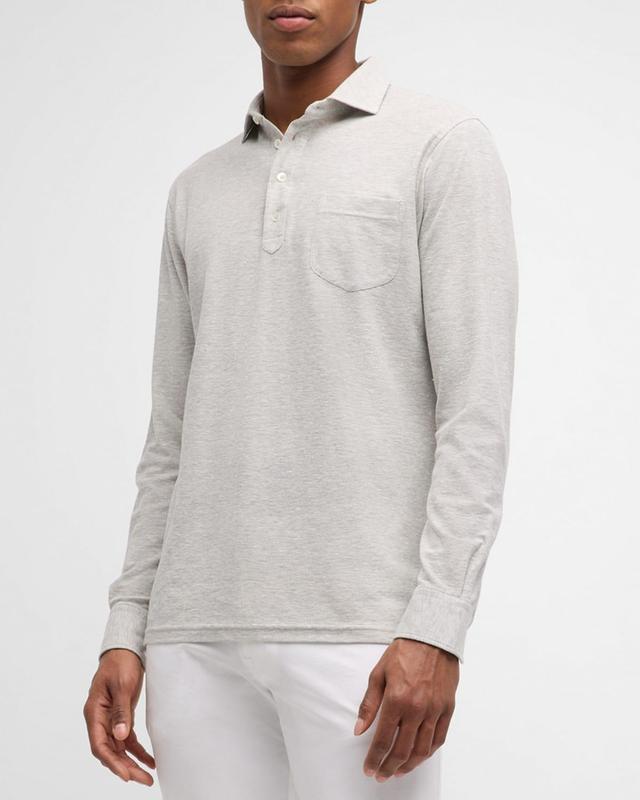 Mens Croxley Long-Sleeve Polo Shirt Product Image