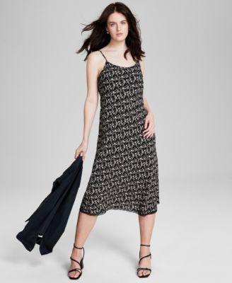 And Now This Womens Floral-Print Lace-Trim Midi Dress, Created for Macys Product Image