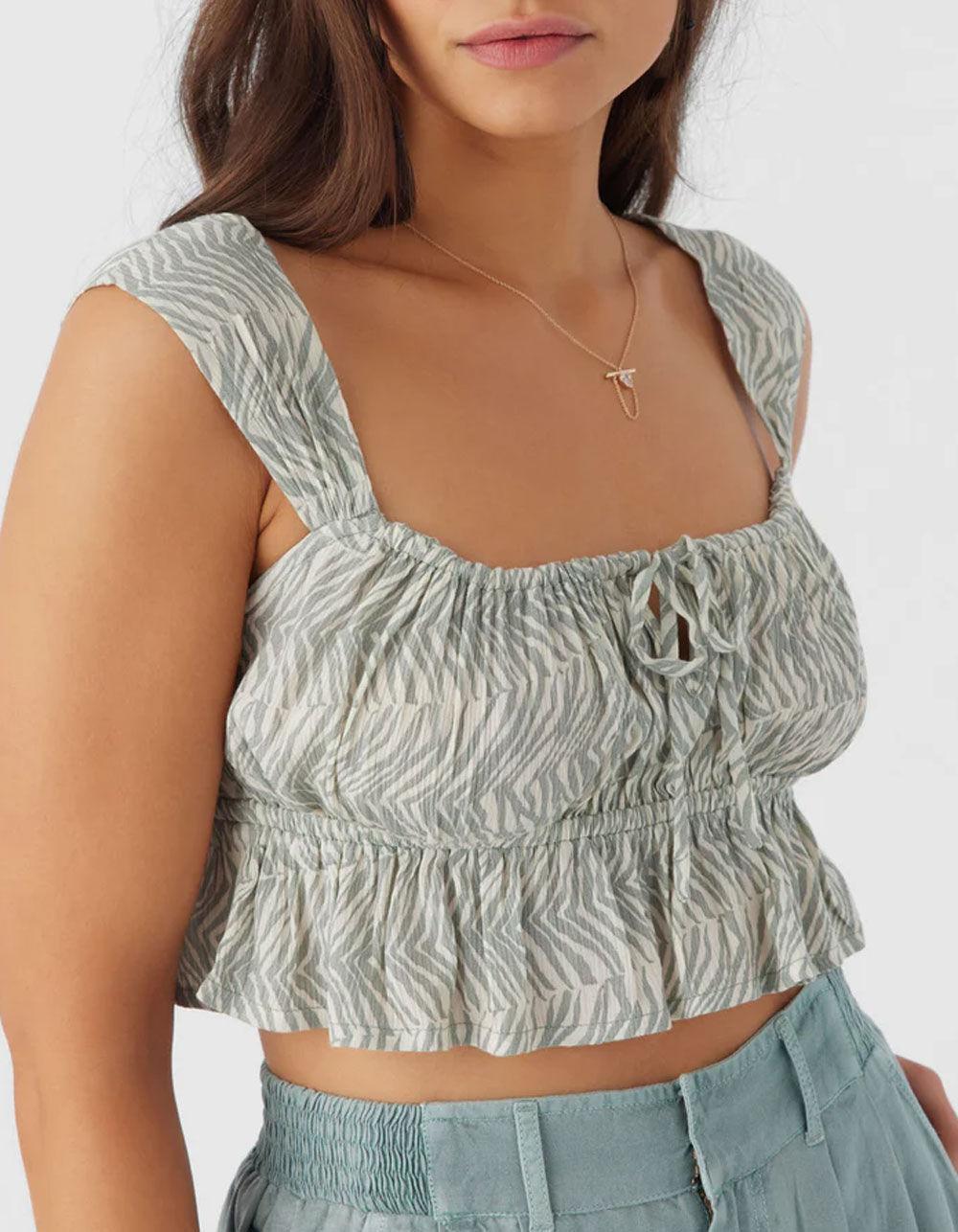 O'NEILL Gabbie Zebra Texture Womens Crop Top Product Image