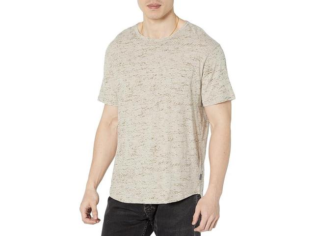 John Varvatos Cooper Slub Cotton Crew with Distress Screen Print K6053Z1 (Pigeon Grey) Men's Clothing Product Image