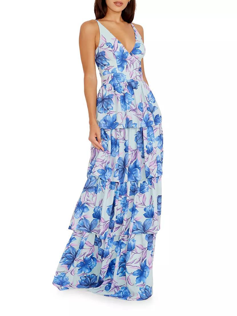 Lorain Floral Georgette Maxi Dress Product Image