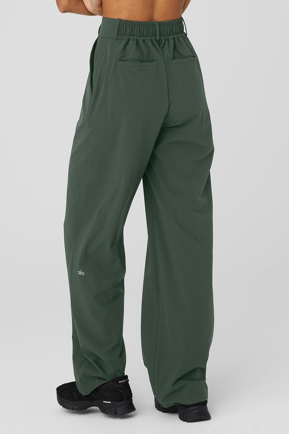 Alo Yoga | High-Waist Dreamscape Trouser Green, Size: XS Product Image