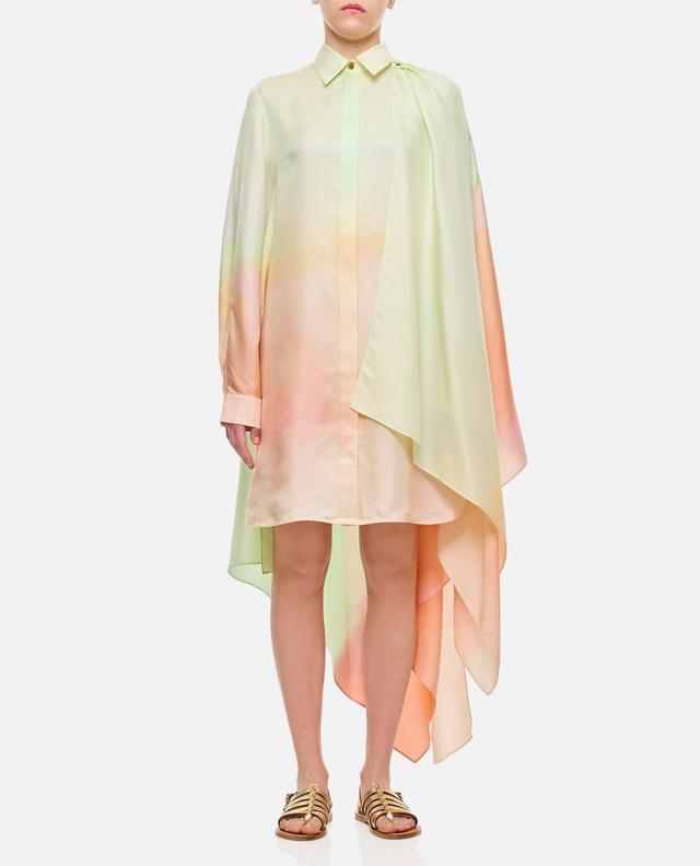 ZIMMERMANN Natura Scarf-detailed Silk Chiffon Mini Dress In Multicolor Product Image