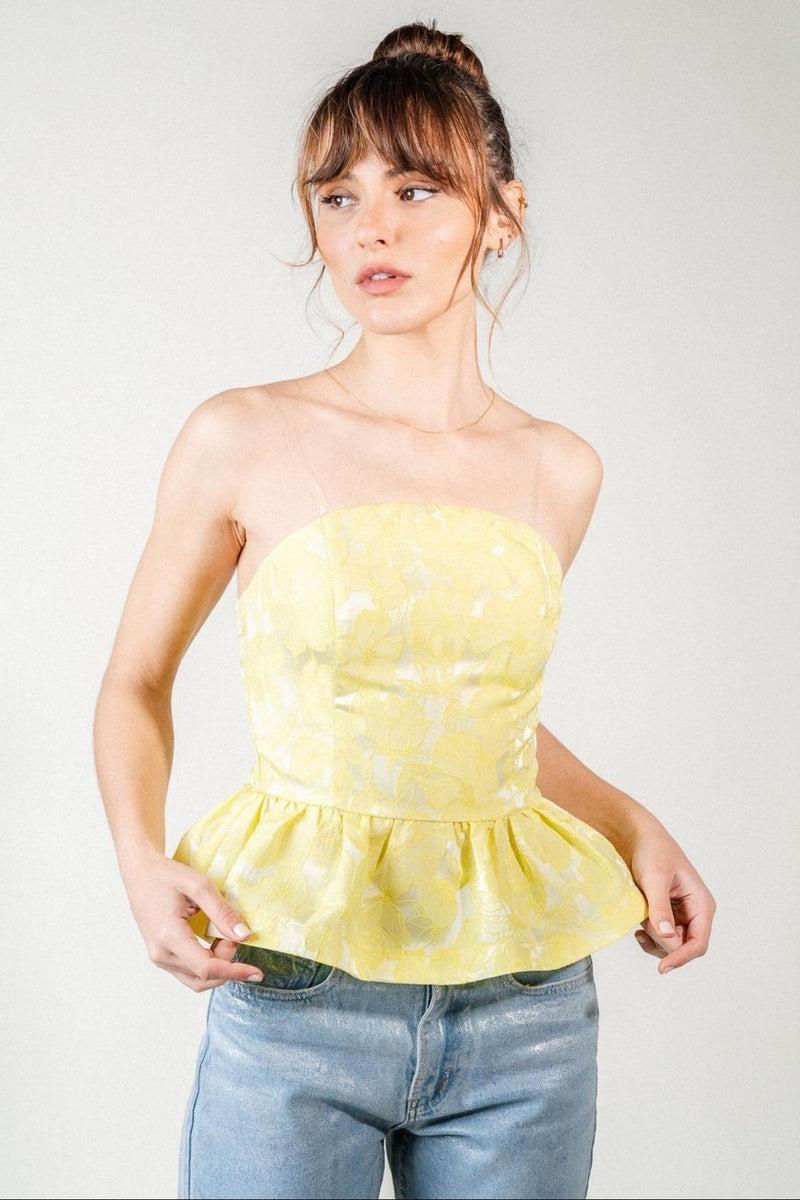 Strapless Jacquard Top Product Image