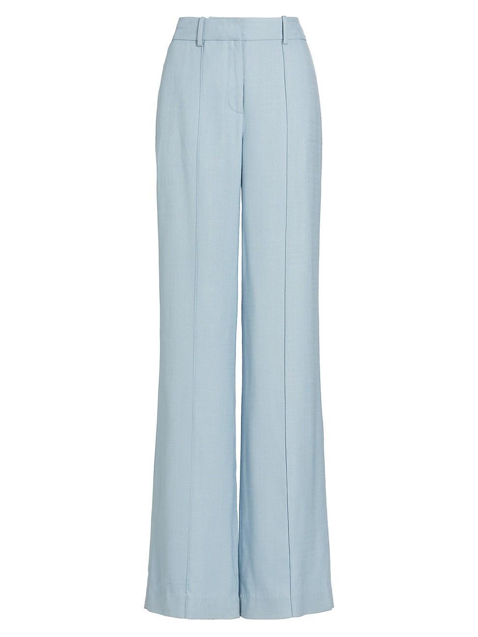 Stretch Canvas Wide Leg Trousers Product Image