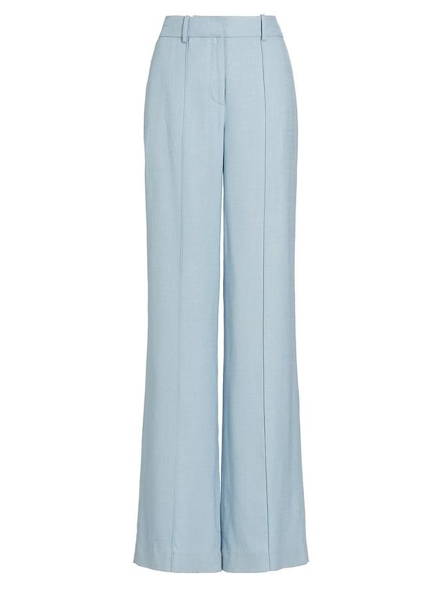 Stretch Canvas Wide Leg Trousers Product Image