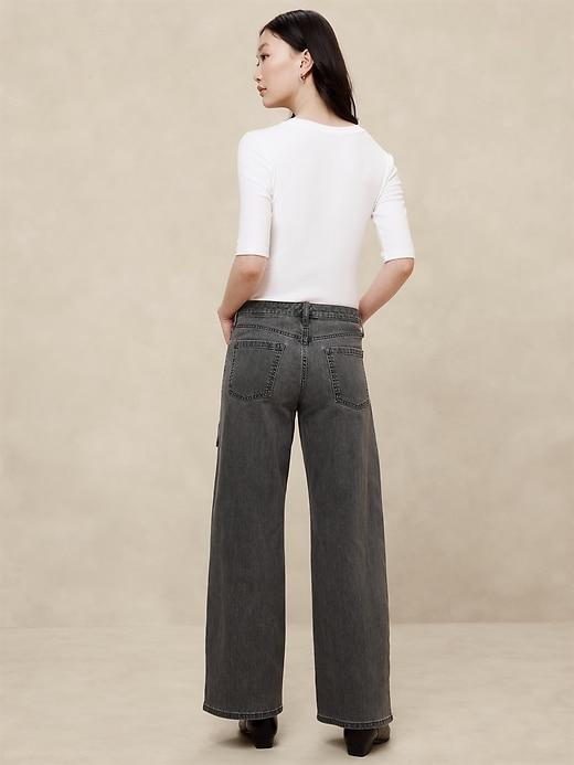 Mid-Rise Straight Cargo Jean Product Image