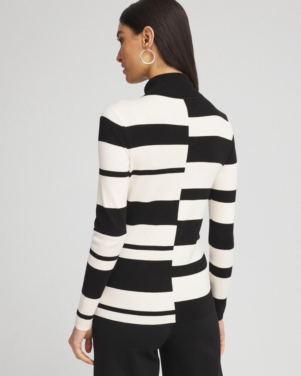 ECOVERO™ Striped Turtleneck Sweater Product Image