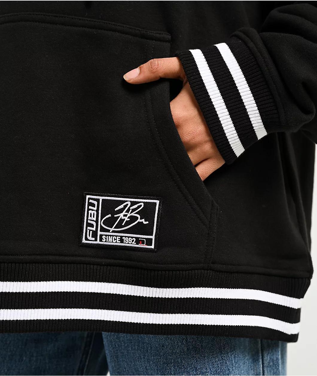 FUBU Chenille Logo Black Hoodie Product Image