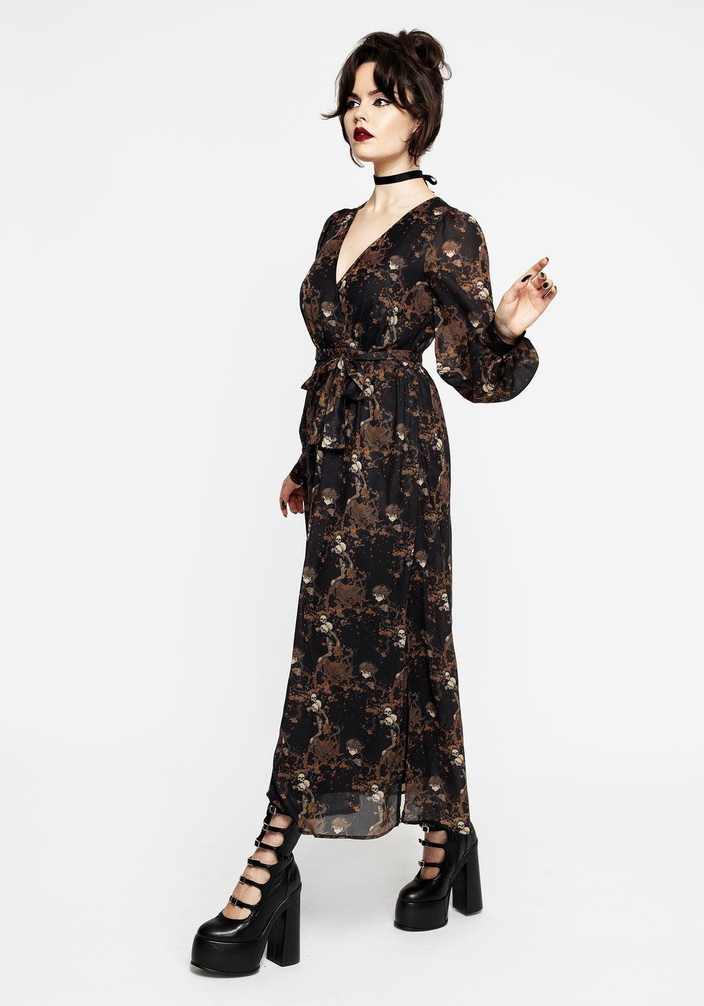 Underworld Chiffon Gathered Maxi Dress Product Image