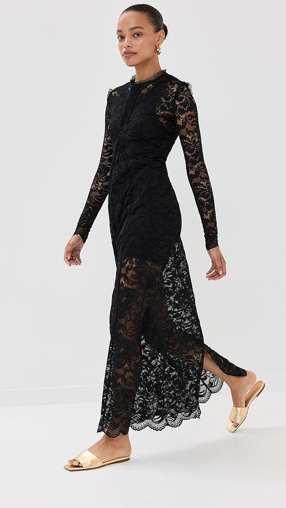 rabanne Long Dress in Lace | Shopbop Product Image