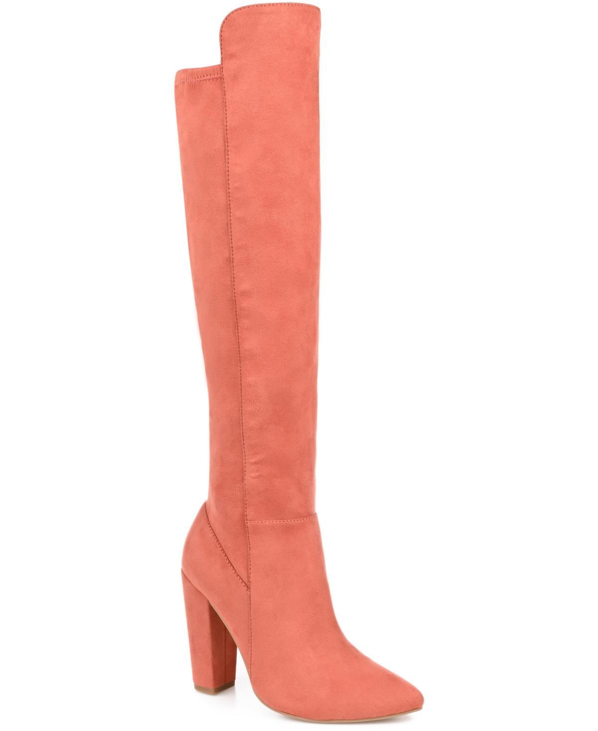 Journee Collection Dominga Tru Comfort Foam Womens Knee-High Boots Pink Product Image