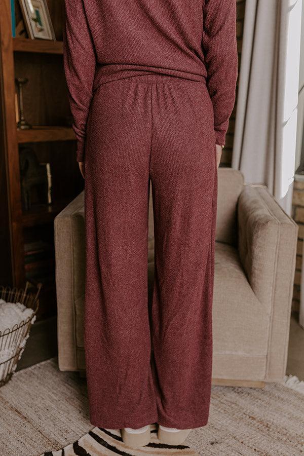 Cozy Vibes High Waist Ribbed Pants Product Image