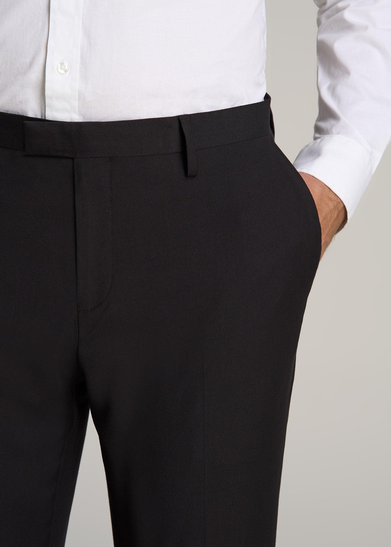 Suit Trousers for Tall Men in Black Product Image