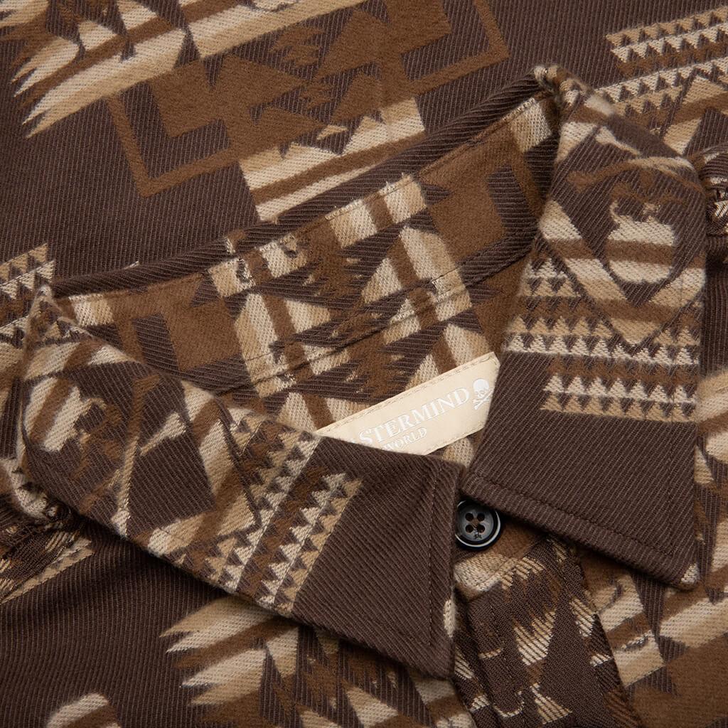 Chimayo Jacquard Button-Down Shirt - Brown Male Product Image