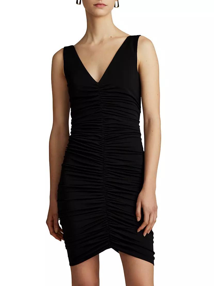 Matte Jersey Ruched Minidress Product Image