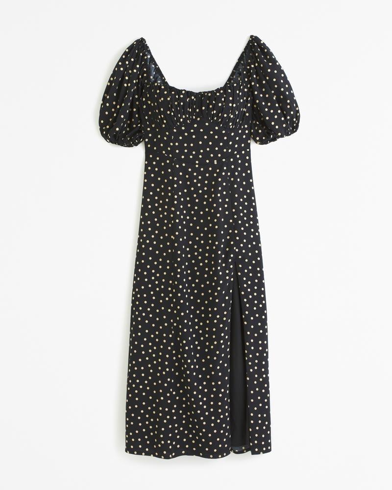 Puff Sleeve Midi Dress Product Image