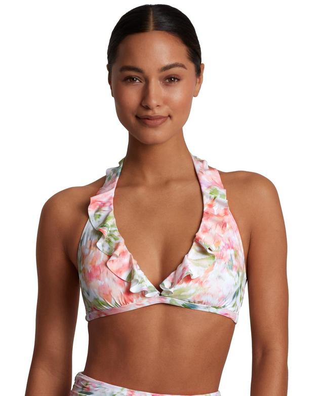 Lauren Ralph Lauren Womens Ruffled Floral-Print Bikini Top Product Image