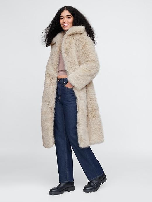 Recycled Faux Fur Coat Product Image