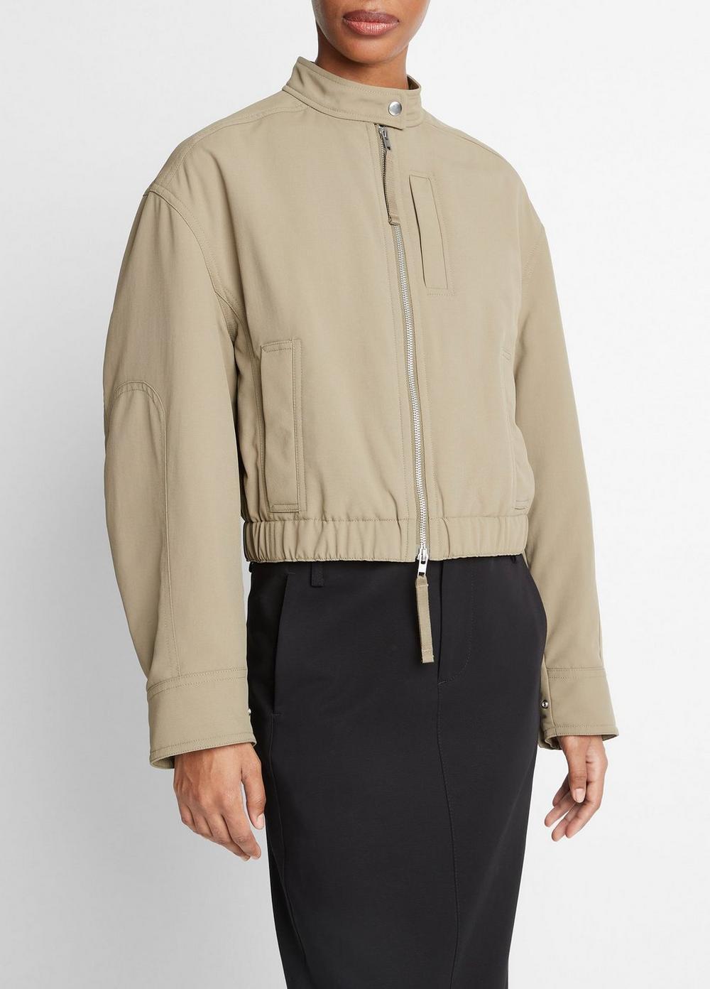 Cropped Bomber Jacket Product Image