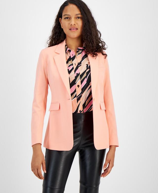 Bar Iii Womens Notched-Collar Single-Button Jacket, Created for Macys Product Image