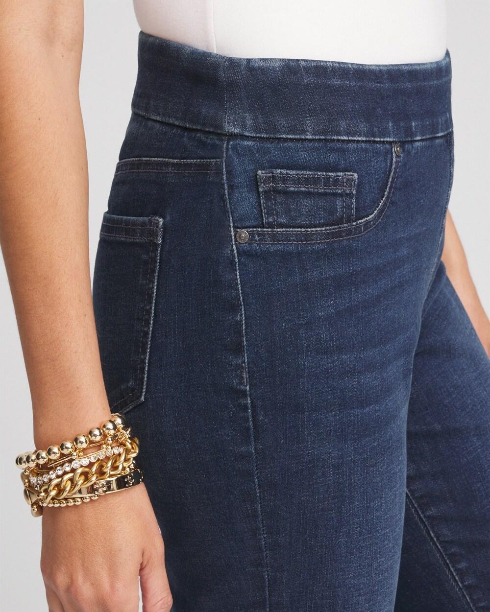 Denim Slim Pull-On Boot-Cut Jeggings Product Image